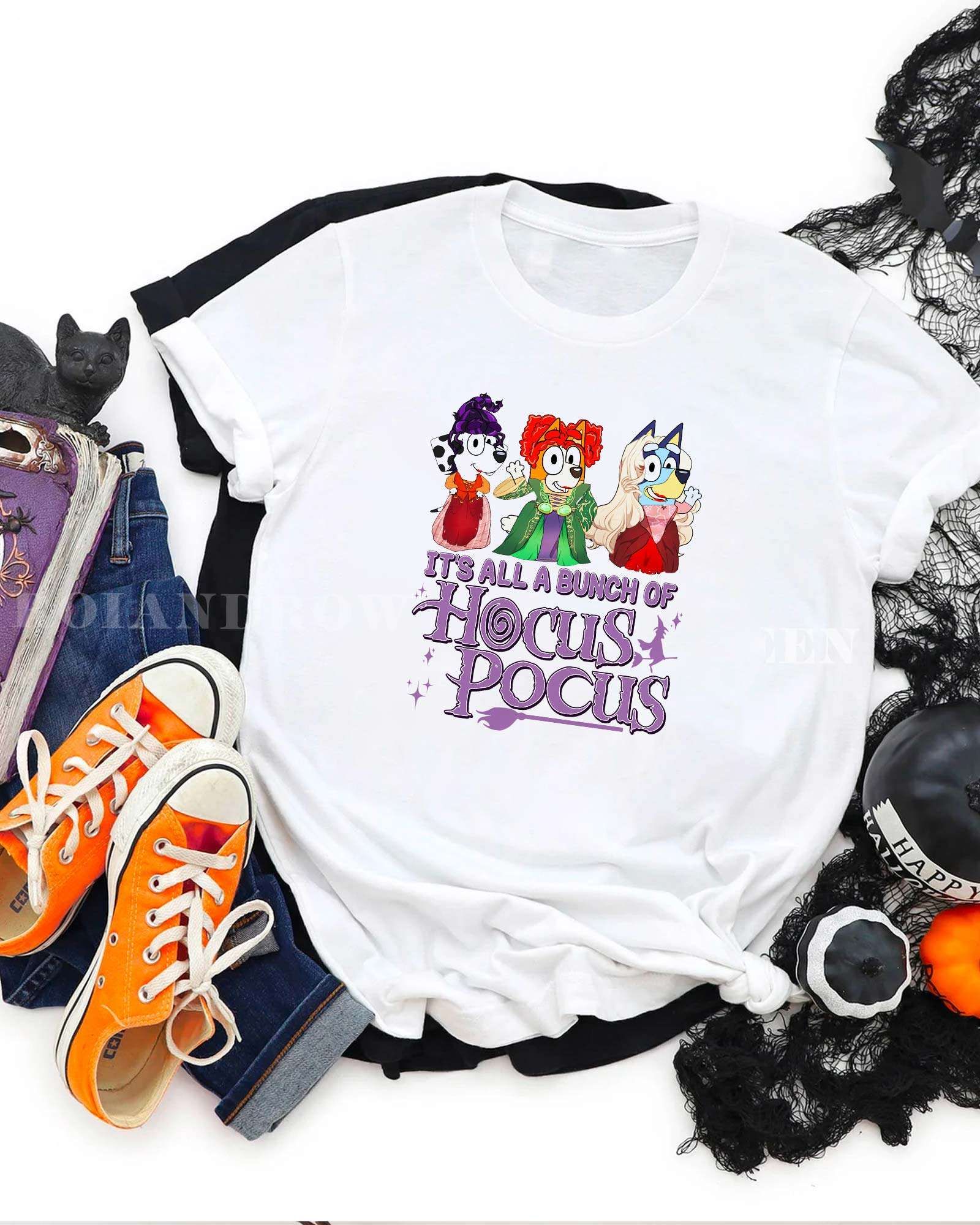 LUXURY Bluey It's All A Bunch Of Hocus Pocus Halloween Kids Shirt LUXURY Bluey It's All A Bunch Of Hocus Pocus Halloween Kids Shirt