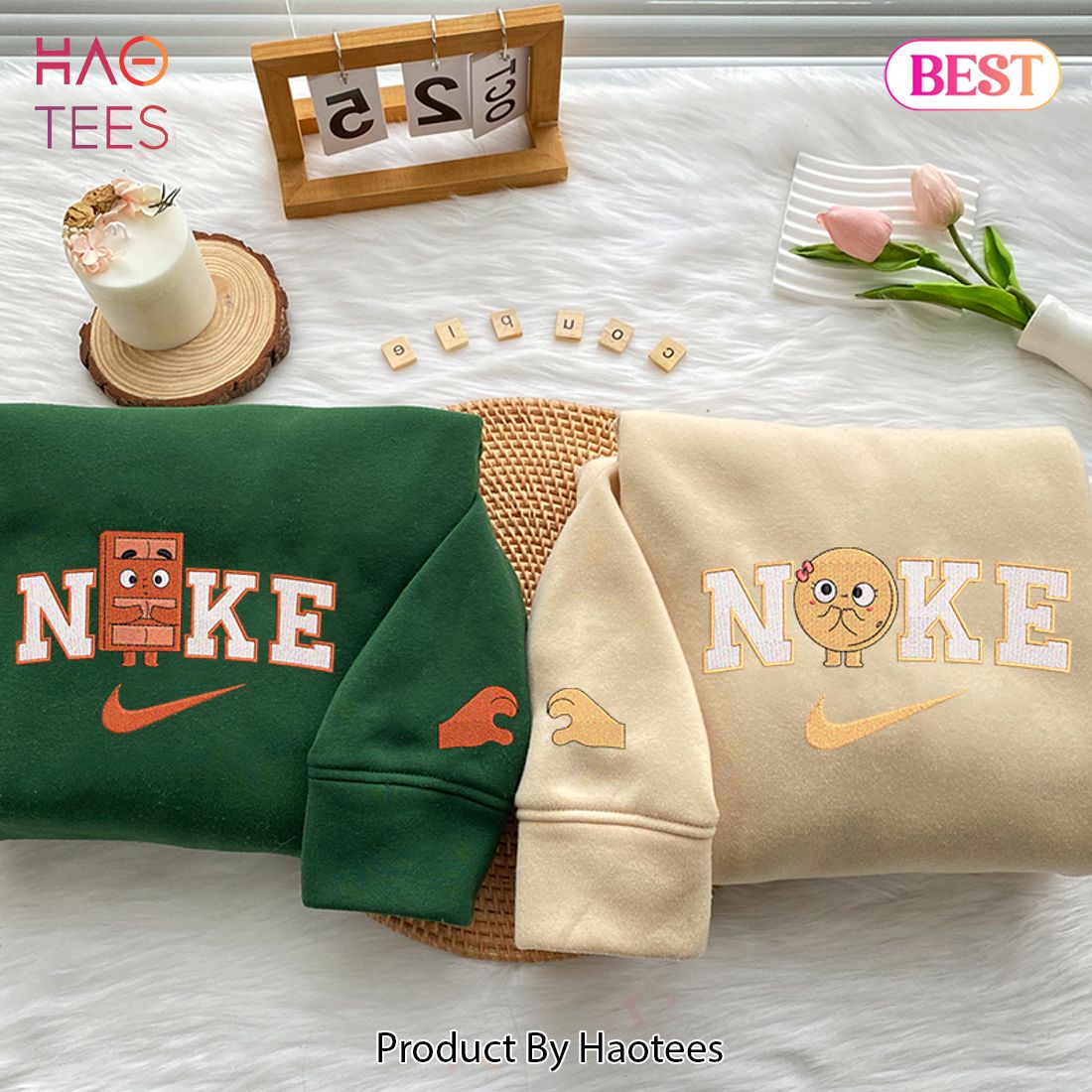 LUXURY Chocolate and Pancake Embroidered Youth Sweatshirt