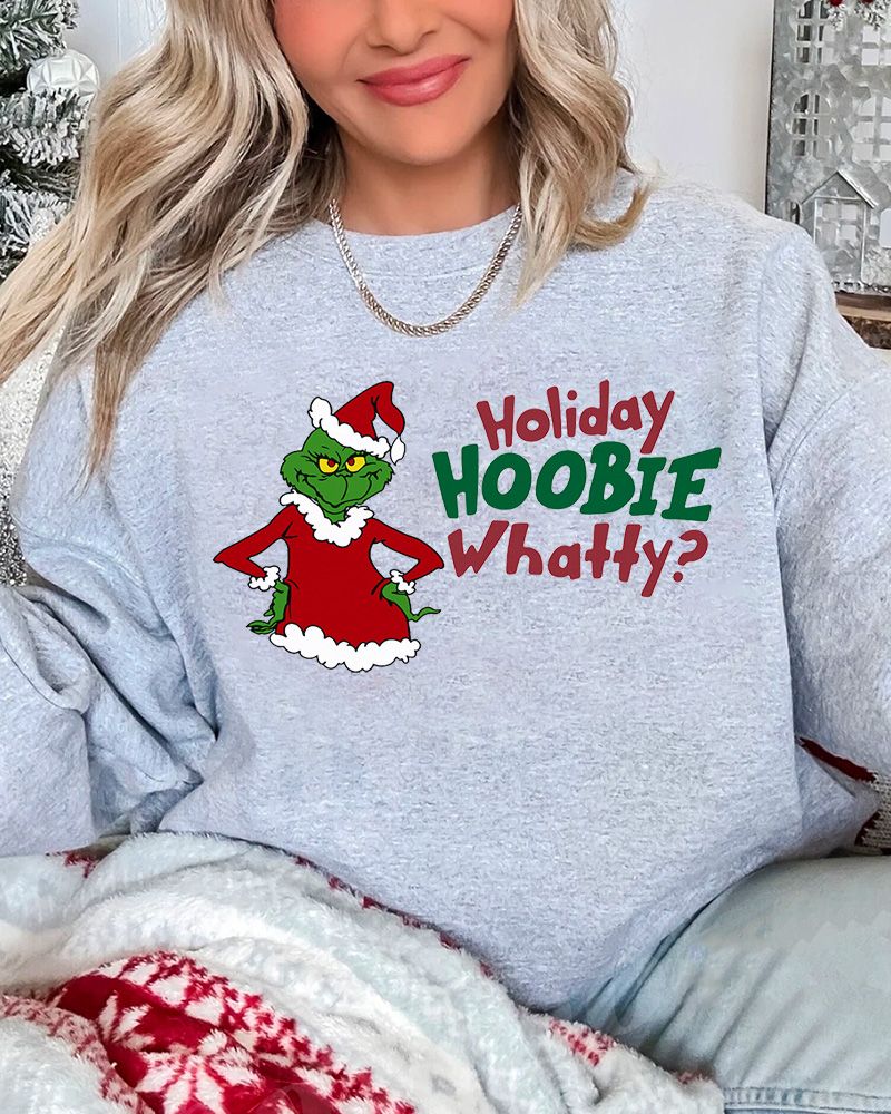 LUXURY Grinch Holiday Hoobie Whatty_ Christmas Sweatshirt