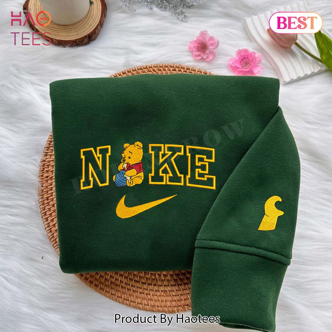LUXURY Pooh and Eeyore- Embroidered Youth Sweatshirt LUXURY Pooh and Eeyore- Embroidered Youth Sweatshirt