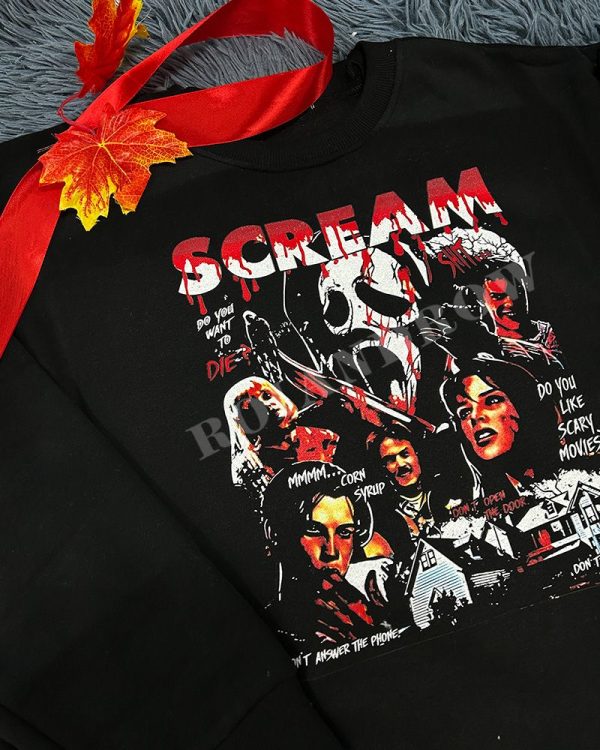 LUXURY Scream  Horror Movies  Halloween sweatshirt