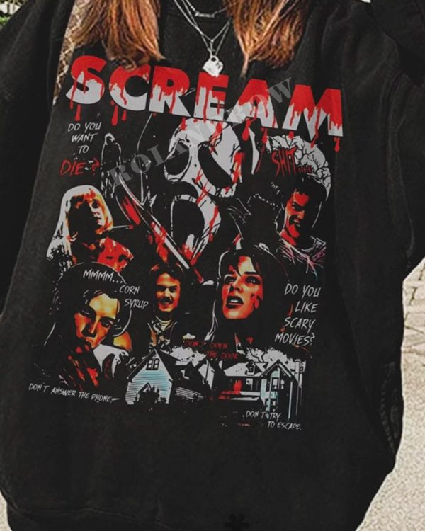 LUXURY Scream  Horror Movies  Halloween sweatshirt