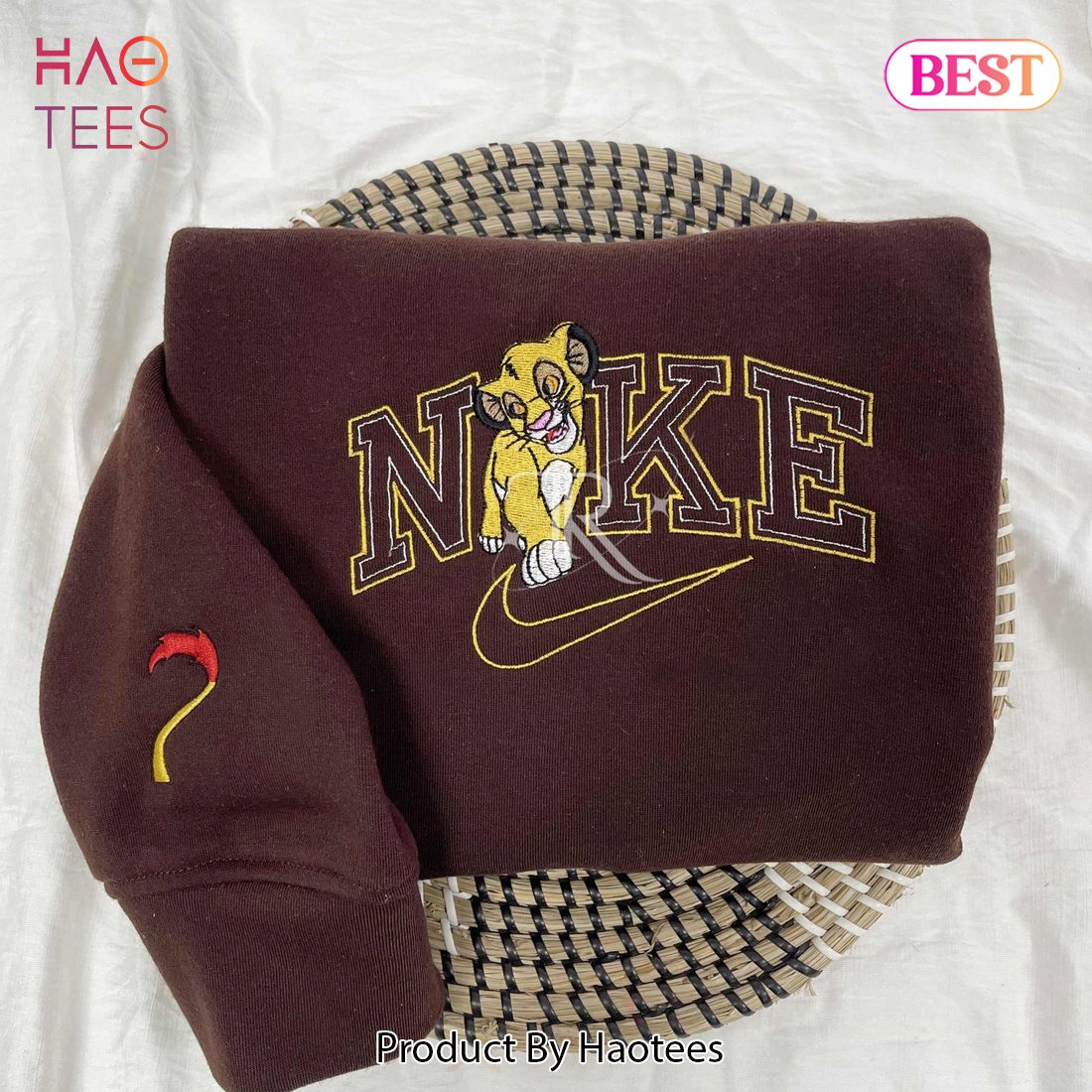 LUXURY Simba & Nala - Embroidered Youth Sweatshirt LUXURY Simba & Nala - Embroidered Youth Sweatshirt