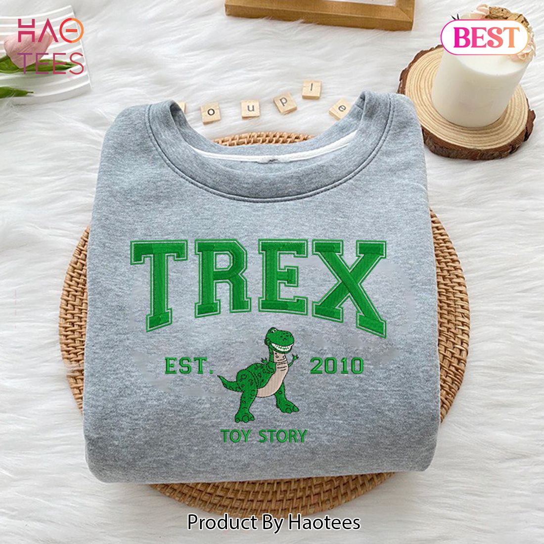 LUXURY Trex and Forky Toy Story - Embroidered Shirt LUXURY Trex and Forky Toy Story - Embroidered Shirt