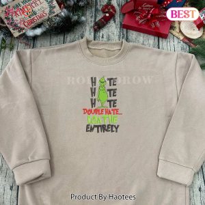 LUXURY Whoville University Grinch Sweatshirt – Christmas Embroidered Sweatshirt