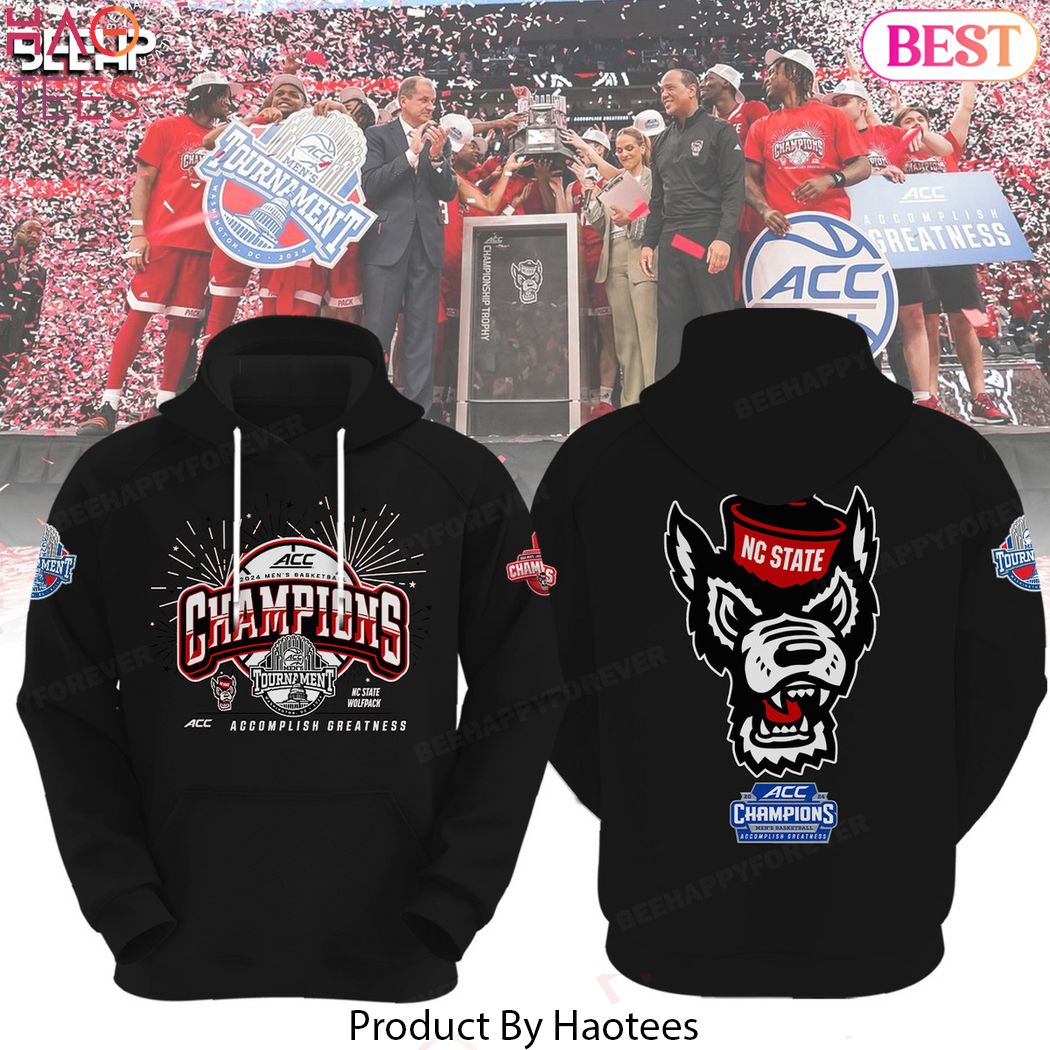 NC State Wolfpack 2024 ACC Mens Basketball Champions Hoodie