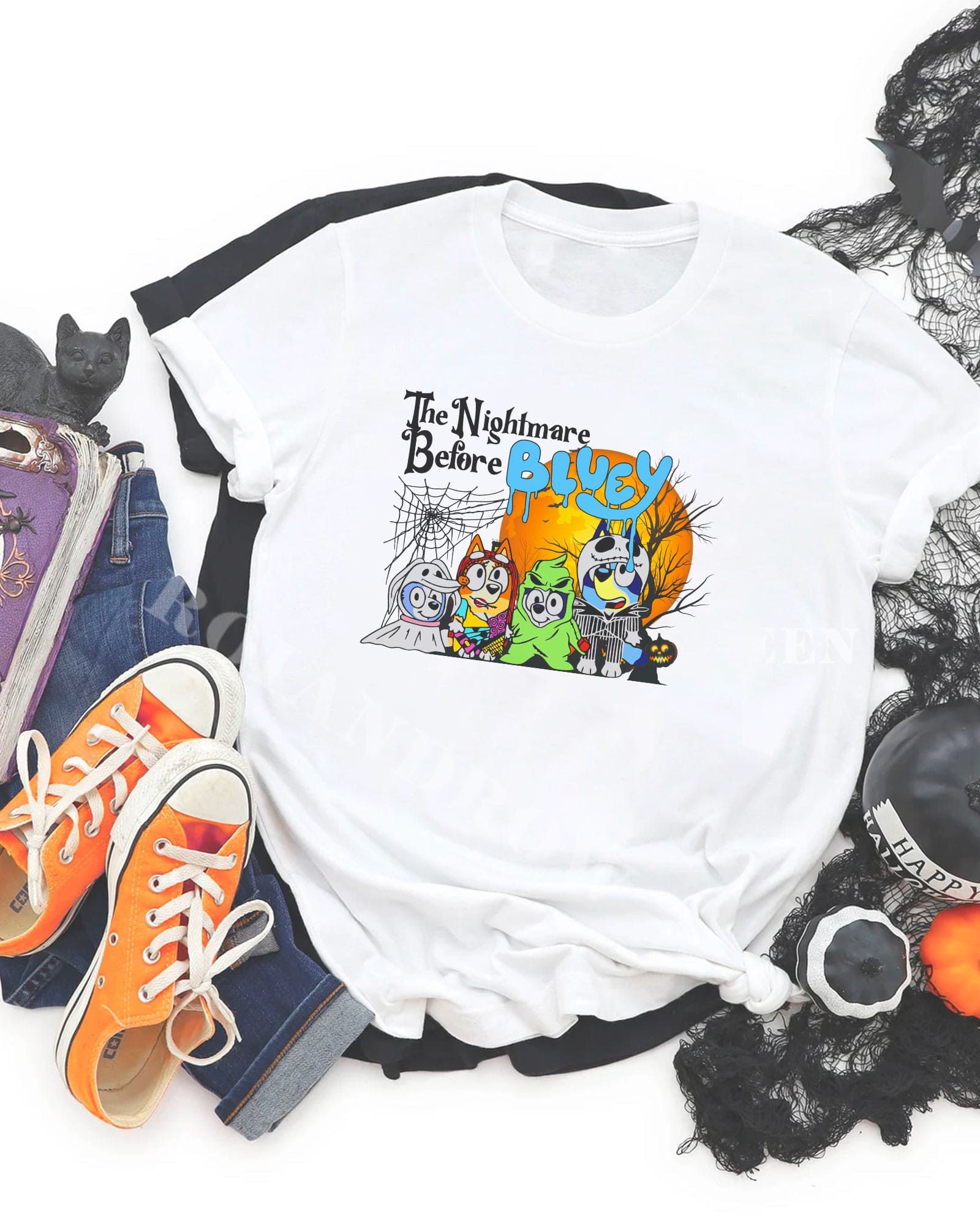 NEW Bluey The Nightmare Before Halloween Shirt Sweatshirt Kids Shirt NEW Bluey The Nightmare Before Halloween Shirt Sweatshirt Kids Shirt