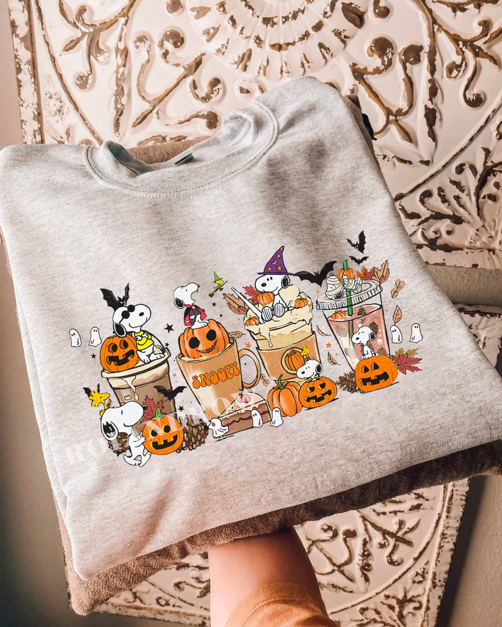 NEW Snoopy Coffee Halloween Shirt