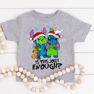 NEW Stitch Is This Jolly Enough_ ? Kids Shirt