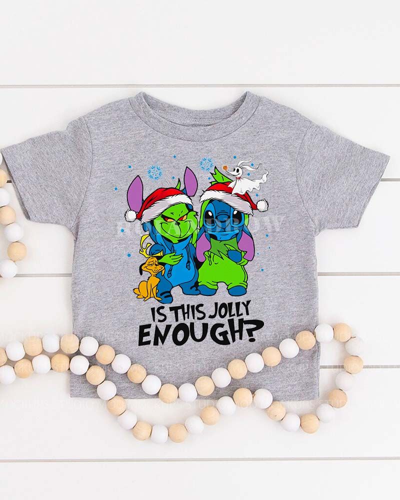 NEW Stitch Is This Jolly Enough_ ? Kids Shirt NEW Stitch Is This Jolly Enough_ ? Kids Shirt