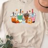 PREMIUM Bluey Coffee Cup Halloween Sweatshirt