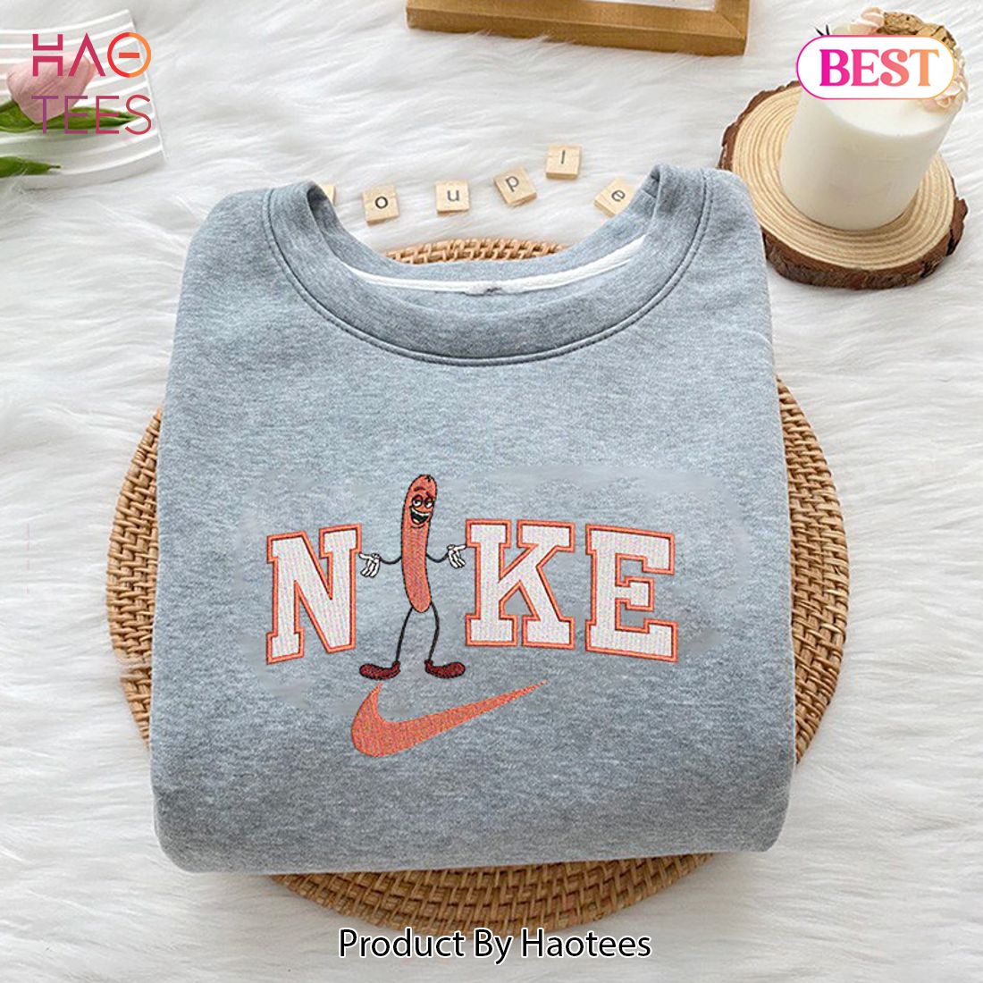 PREMIUM Frank and Brenda Sausage Party - Embroidered Youth Sweatshirt PREMIUM Frank and Brenda Sausage Party - Embroidered Youth Sweatshirt