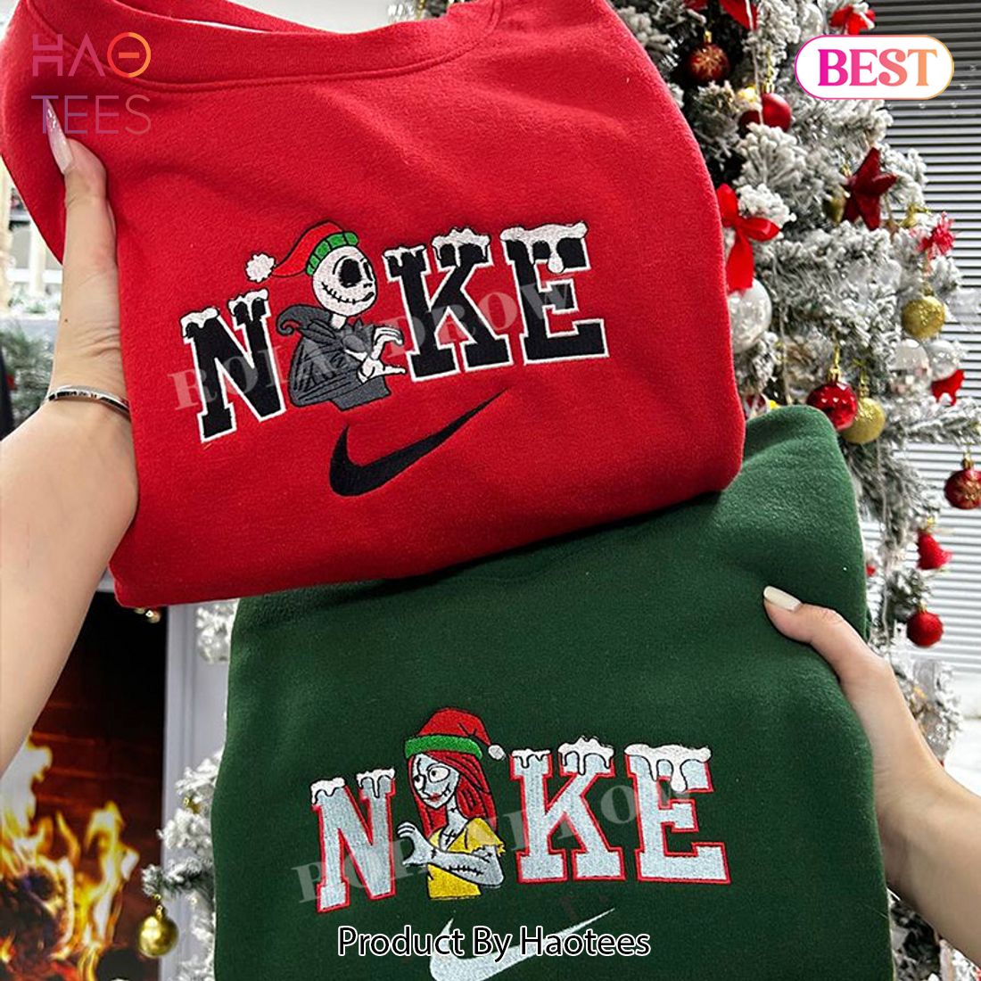 PREMIUM Jack & Sally Ver 2 – Christmas Embroidered Shirt