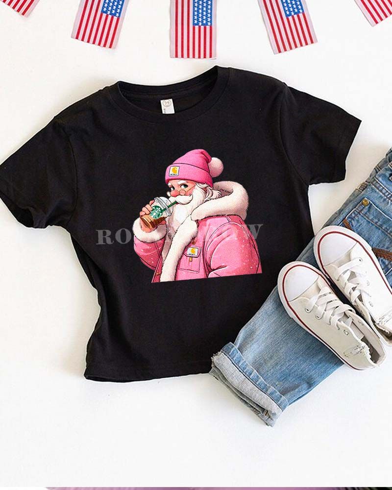 PREMIUM Santa Drink ? Kids Shirt PREMIUM Santa Drink ? Kids Shirt