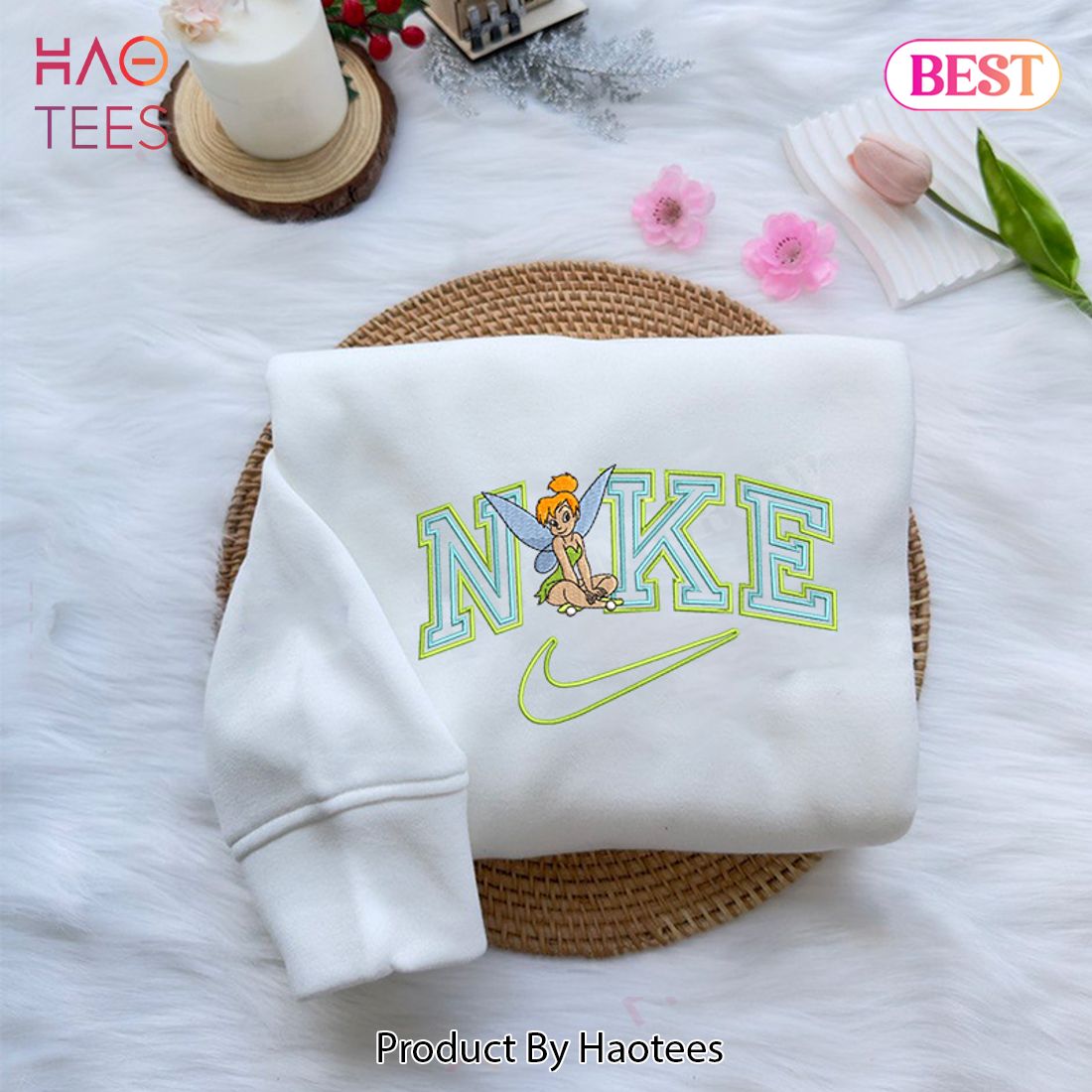 PREMIUM Tinker Bell and Peter Pan Embroidered Shirt PREMIUM Tinker Bell and Peter Pan Embroidered Shirt