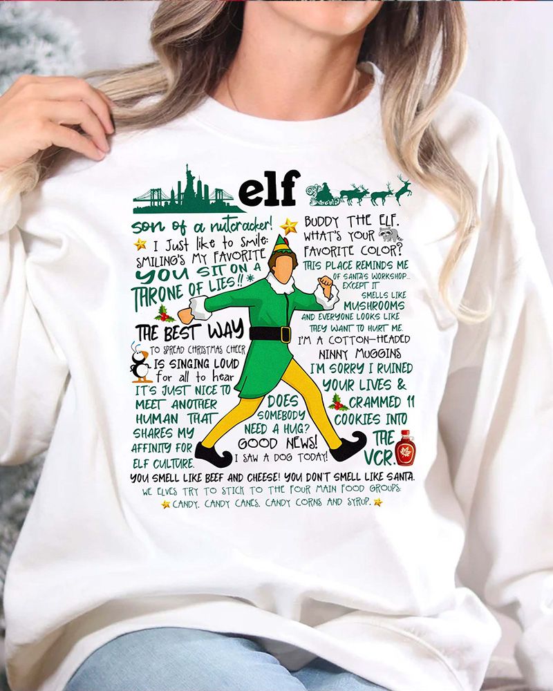 THE BEST Buddy The Elf Christmas Movie Christmas Sweatshirt