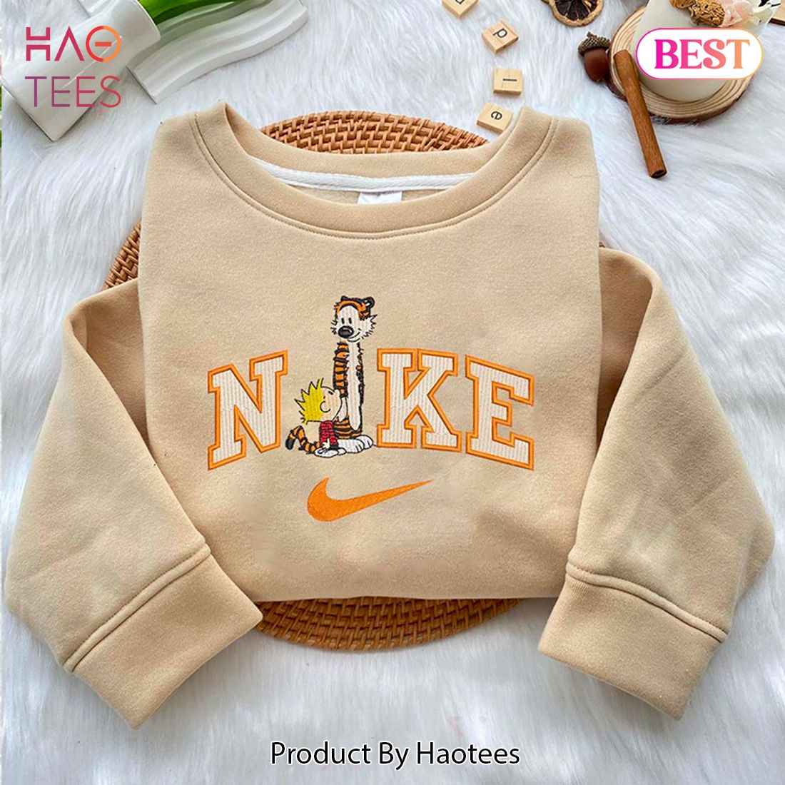 THE BEST Calvin And Hobbes – Embroidered Sweatshirt