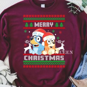 TRENDING Bluey Ugly Christmas Sweatshirt, T-Shirt