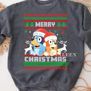 TRENDING Bluey Ugly Christmas Sweatshirt, T-Shirt