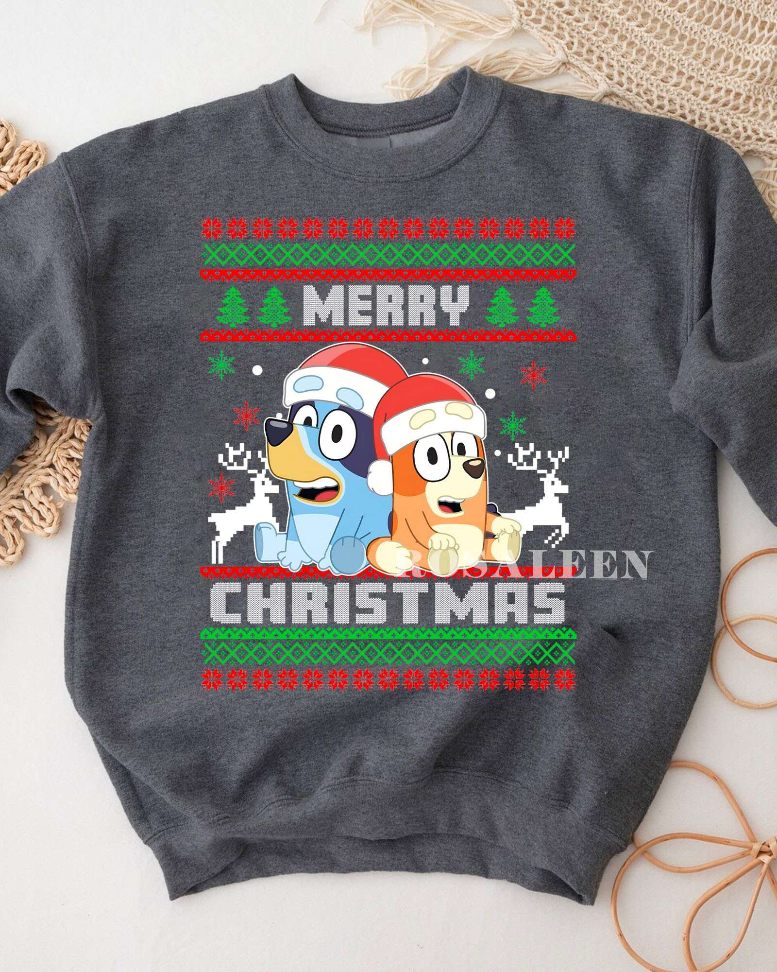 TRENDING Bluey Ugly Christmas Sweatshirt, T-Shirt TRENDING Bluey Ugly Christmas Sweatshirt, T-Shirt