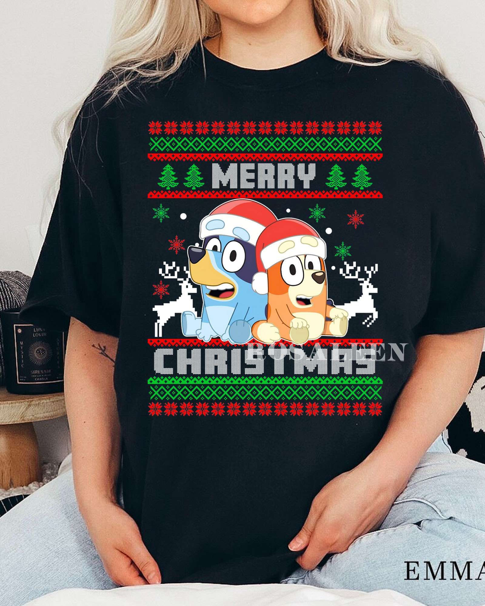TRENDING Bluey Ugly Christmas Sweatshirt, T-Shirt TRENDING Bluey Ugly Christmas Sweatshirt, T-Shirt