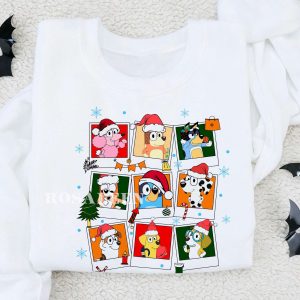 TRENDING Chrismas Bluey And Friends Kids Shirt
