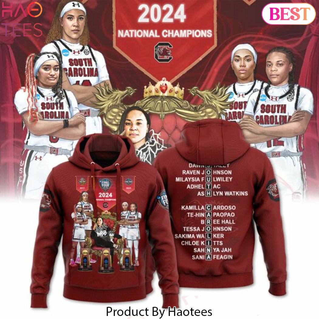2024 National Champions NCAA Women Basketball South Carolina Gamecocks Hoodie