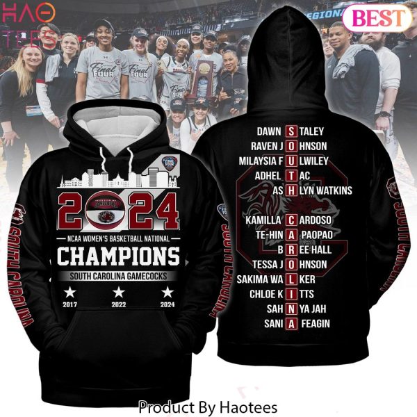 2024 NCAA Women Basketball Champions South Carolina Gamecocks 2017 2022 2024 Hoodie