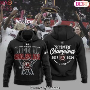 3 Time South Carolina Basketball 2024 Ncaa Women Basketball National Champions Hoodie