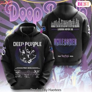 Deep Purple 1968-2024 Signature Legends Never Die Design Hoodie