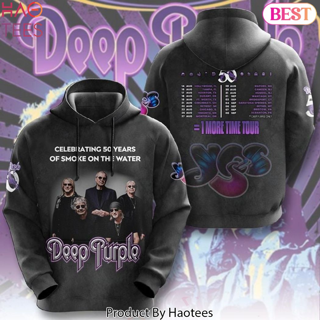 Deep Purple Celebrating 50 Years Of Smoke On The Water Design Hoodie