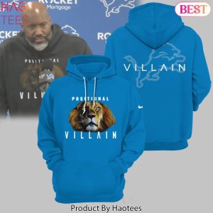 Detroit Lions Positional Villain Special Design Blue Hoodie