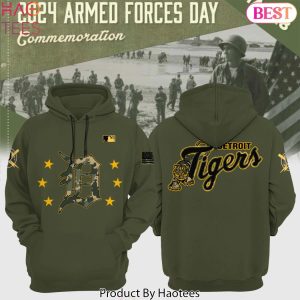 Detroit Tigers 2024 Armed Forces Day Hoodie
