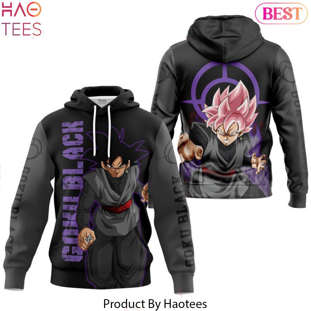 Goku Black Rose Design Black Hoodie