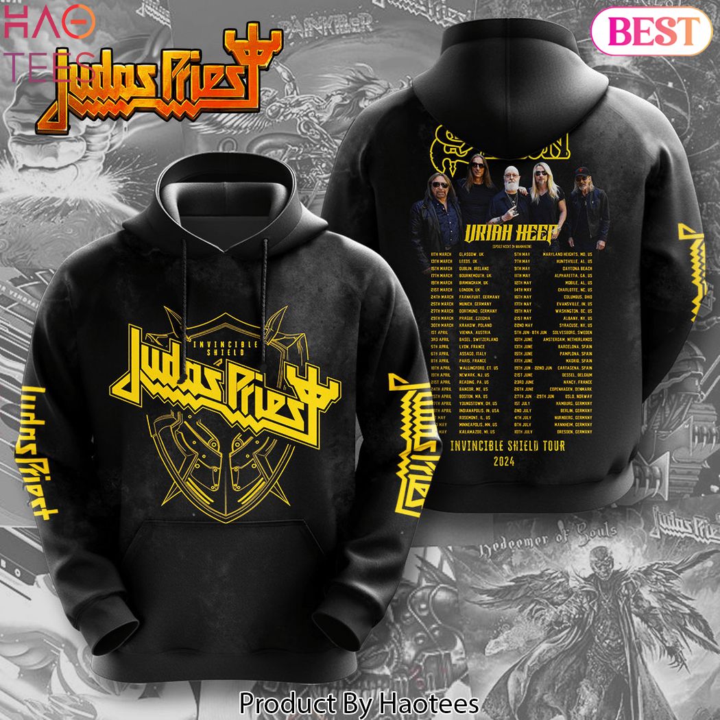 Judas Priest Invincible Shield Uriah Heep Tour 2024 Hoodie
