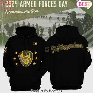 Milwaukee Brewers 2024 Armed Forces Day Design Hoodie