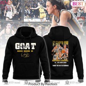 NCAA Women Basketball All-Time Leading Scorer Caitlin Clarks Iowa Hawkeyes Thank You For The Memories Hoodie