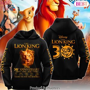 The Lion King 30 Anniversary 1994-2024 Signature Thank You For The Memories Hoodie