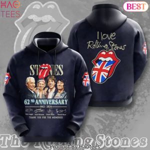 The Rolling Stones 62nd Anniversary 1962-2024 Signature Thank You For The Memories Hoodie
