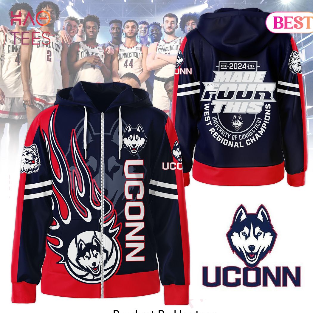 UConn Huskies 2024 Made Four This Hoodie