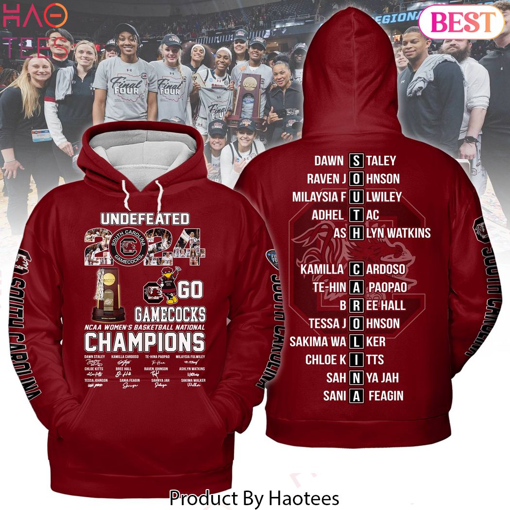 Undefeated 2024 Go Gamecocks NCAA Women Basketball National Champions Hoodie