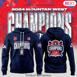 2024 Mountain West Tournament Champions Fresno State Bulldog Baseball Design Hoodie