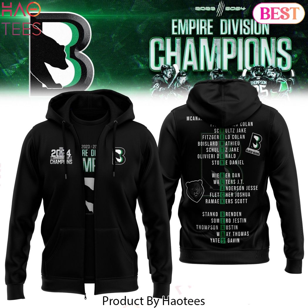 Binghamton Black Bears Champions 2024 Zip Hoodie
