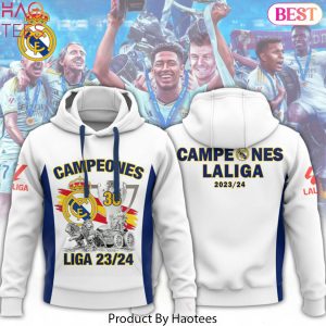 Campeones De Laliga Real Madrid 2023-2024 Design Hoodie