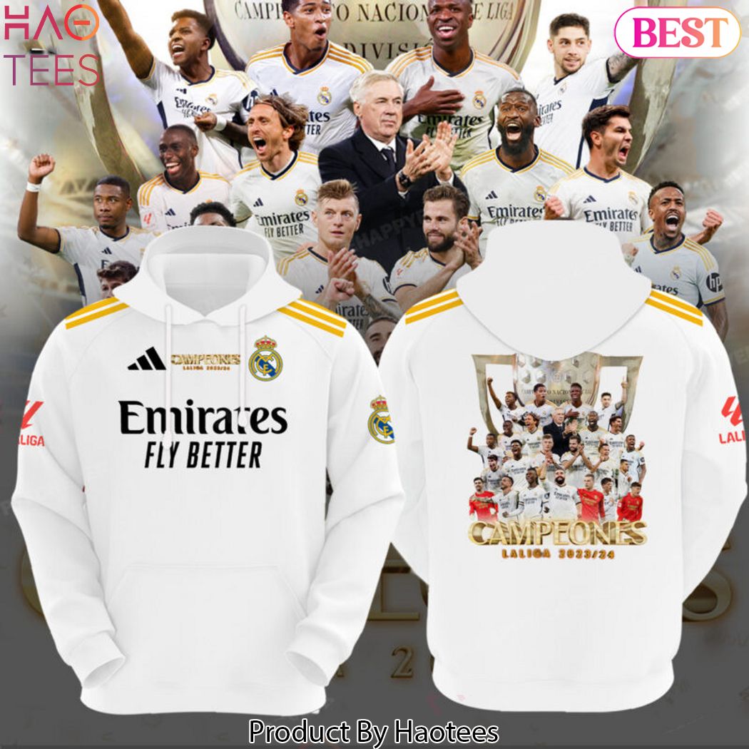 CAMPEONES DE LALIGA Real Madrid 2023-2024 Hoodie CAMPEONES DE LALIGA Real Madrid 2023-2024 Hoodie