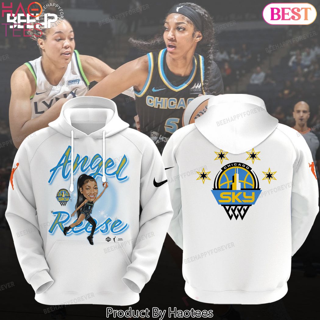 Chicago Sky Angel Reese Design White Hoodie