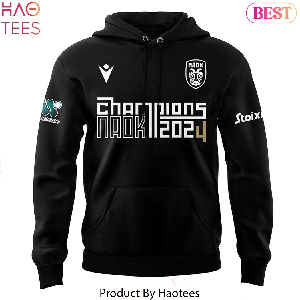 Greece 2024 Champions PAOK FC Hoodie Greece 2024 Champions PAOK FC Hoodie