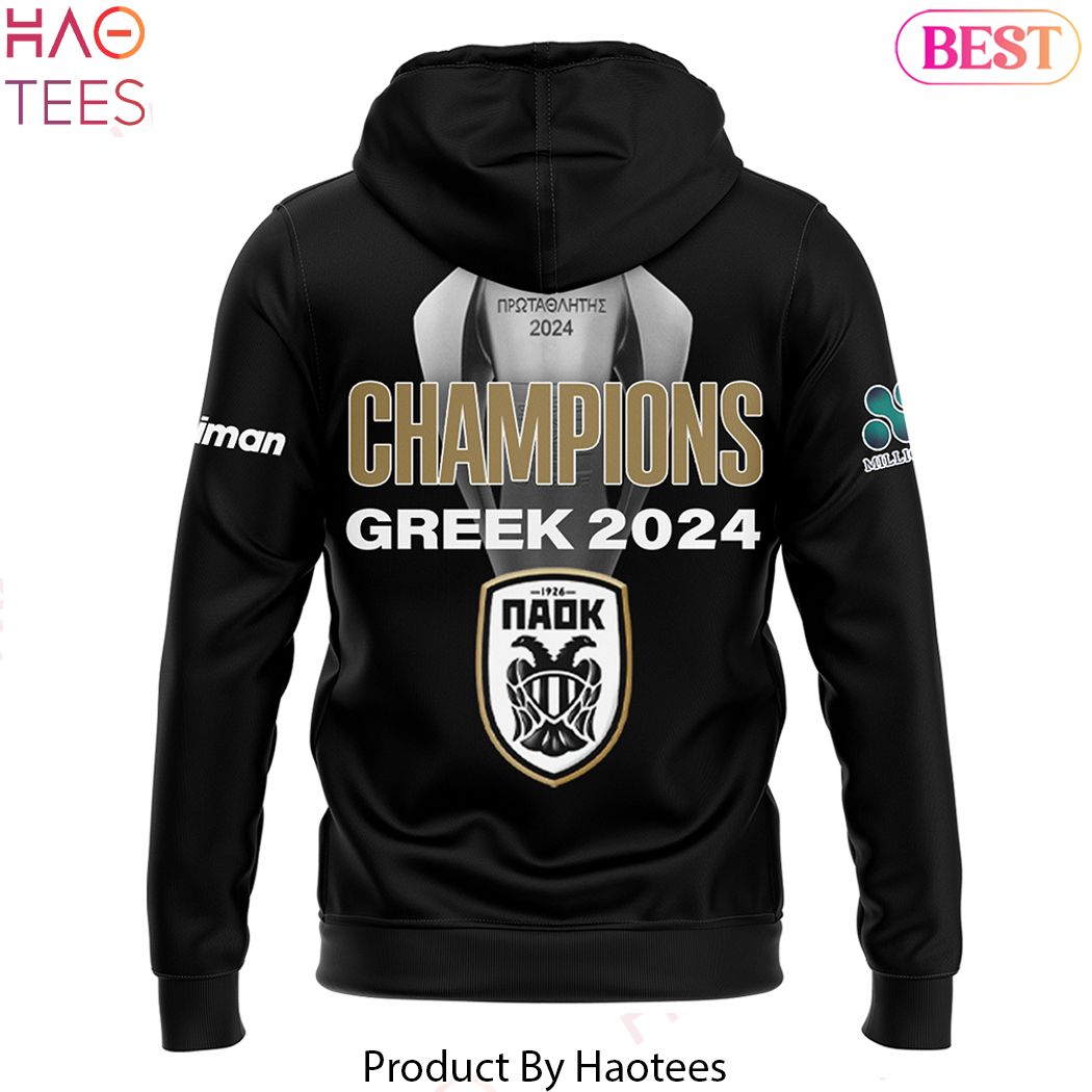 Greece 2024 Champions PAOK FC Hoodie Greece 2024 Champions PAOK FC Hoodie