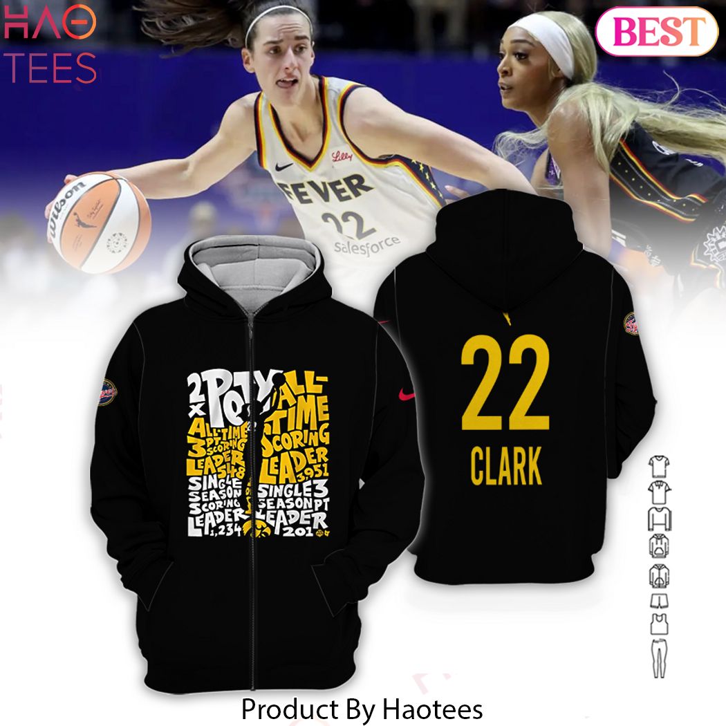 Indiana Fever All Over Printed Clothes Caitlin Clark Zip Hoodie