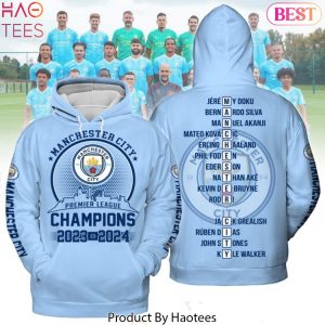 Manchester City Premier League Champions 2023-2024 Hoodie